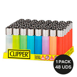 ENCENDEDORES CLIPPER TRANSLÚCIDOS COLORES SURTIDO